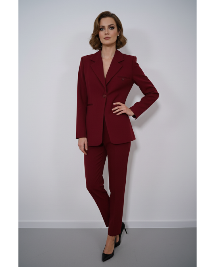 Елегантен панталон в цвят бордо