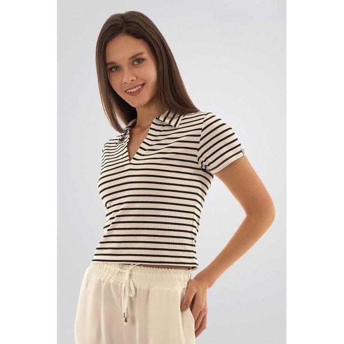 Райе тениска с яка