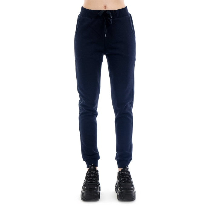 Спортен дамски комплект худи и панталон в нощно синьо